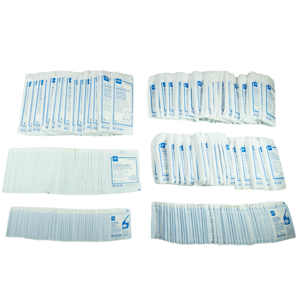 Refuge Medical Wound Care Bucket First Aid Kit - components included, gauze