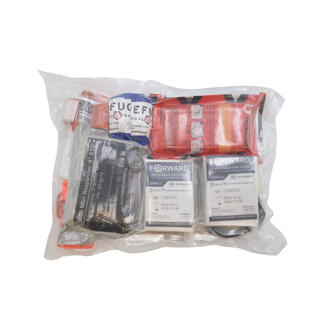 Refuge Medical Desk Kit Vacuum Sealed First Aid Kit - back