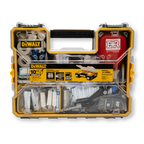 Refuge Medical Tool Box Kit Refill - components in yellow DeWalt compartment box, closed (box not included)