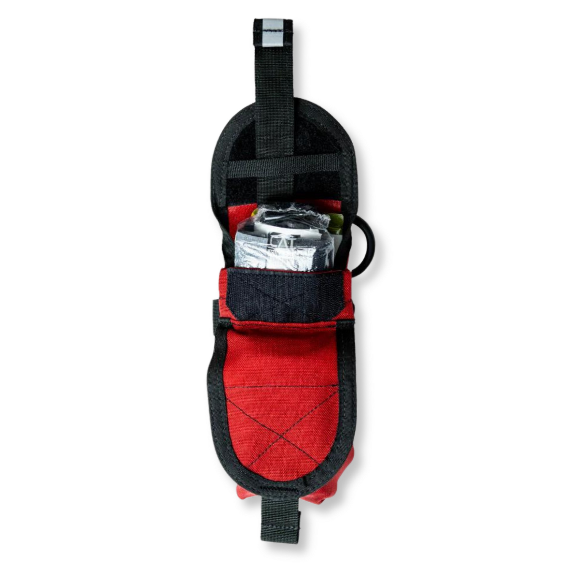Refuge Medical Belt Kit - Red (open) CAT Tourniquet in top pocket