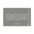 18" x 12" Refuge Mission Statement Flag - black with white letters (back)