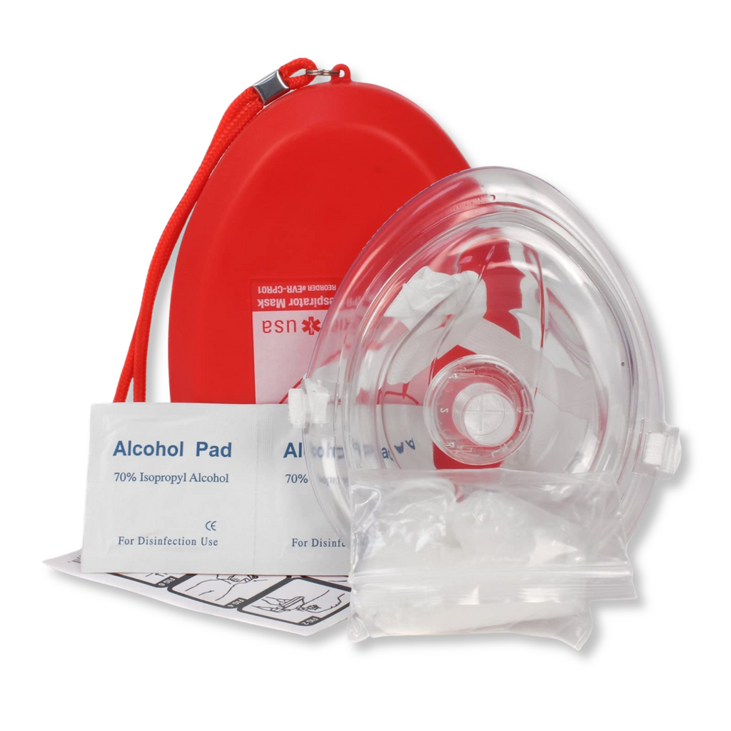 CPR Pocket Resuscitator - with components displayed