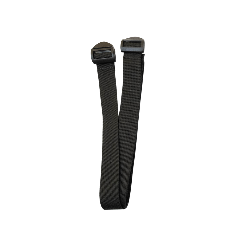 black attachment straps designed for securing a first aid kit in a vehicle headrest.