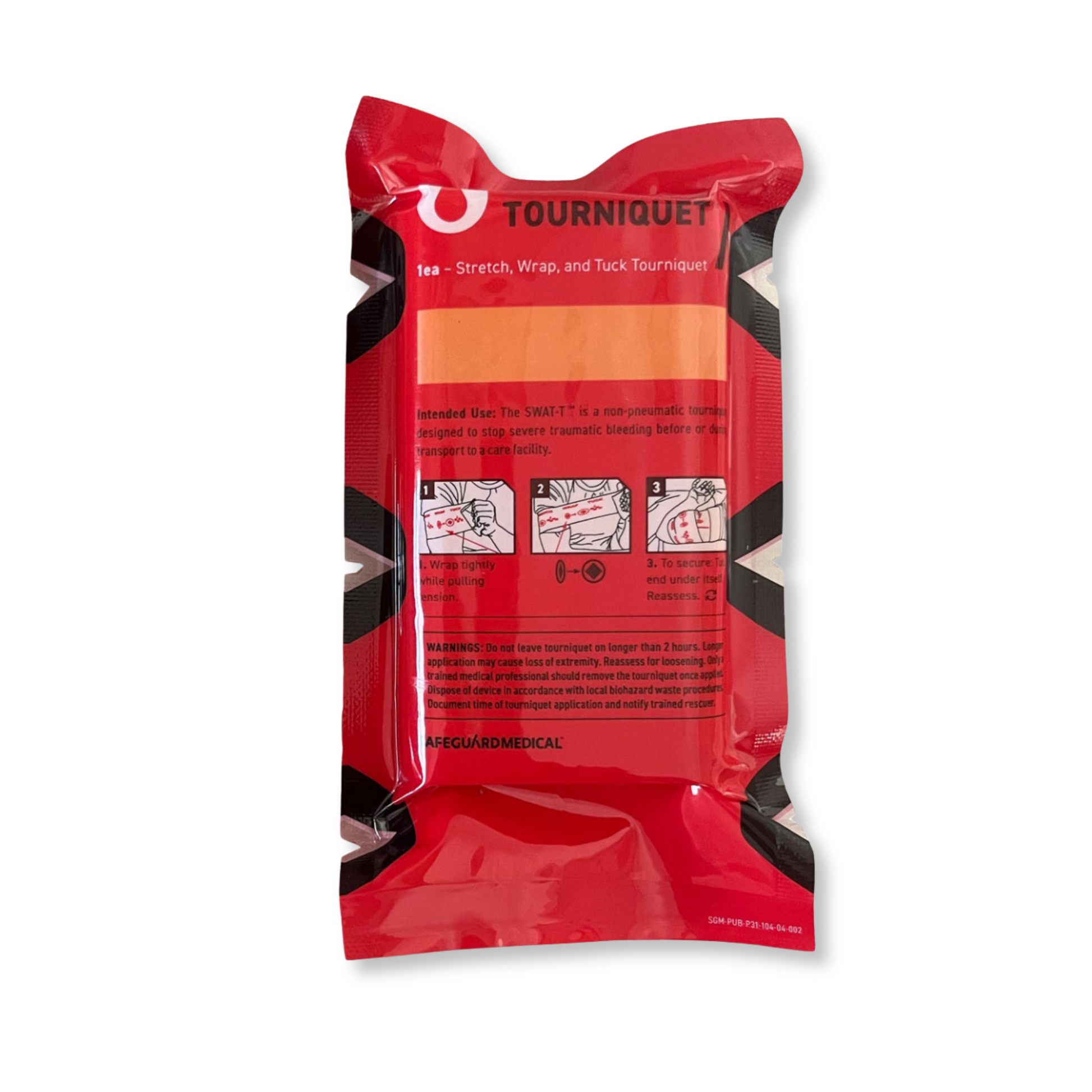 SWAT-T Tourniquet in red packaging