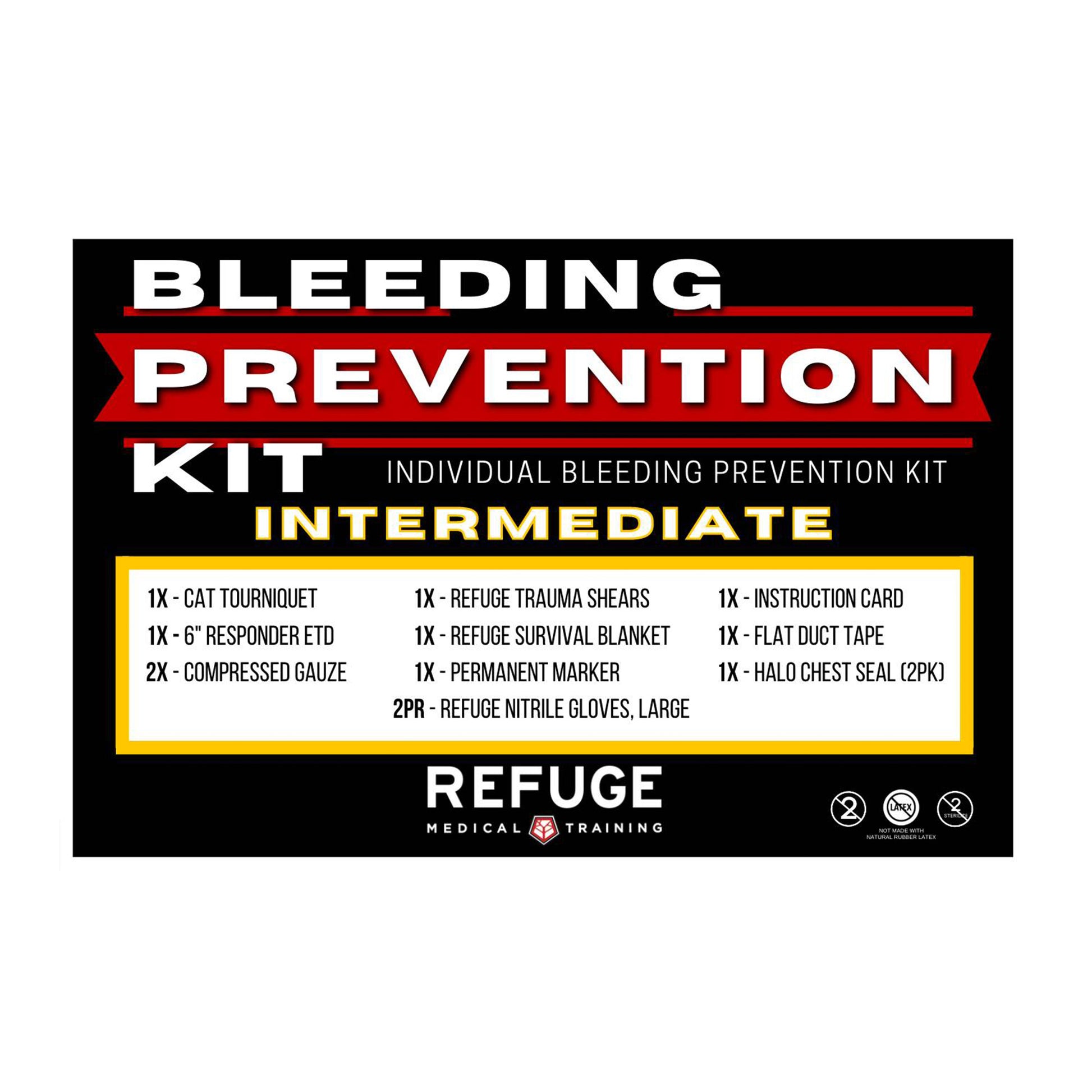 Refuge Medical Bleeding Prevention Kit Label - Intermediate