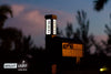 Solar Illuminated Hammered Bronze Single Post Mailbox