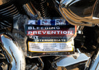 Refuge Medical Bleeding Prevention Kit Vacuum Sealed First Aid Kit - Intermediate staged on a motorcycle