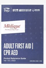 Adult First Aid | CPR AED Pocket Guide Book