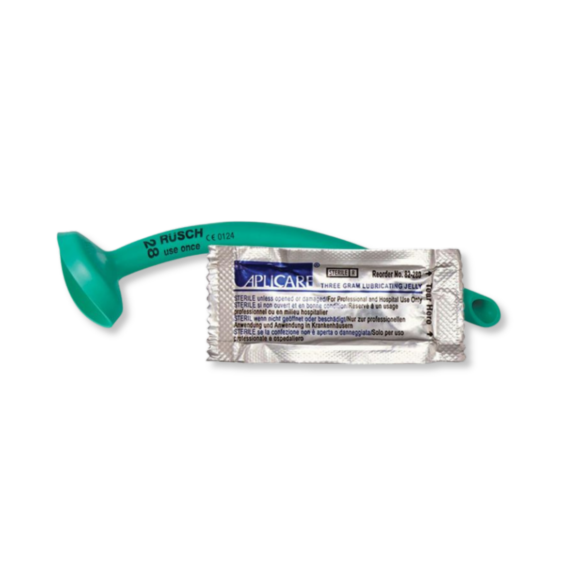 Green Nasopharyngeal airway 28fr with lubricant package