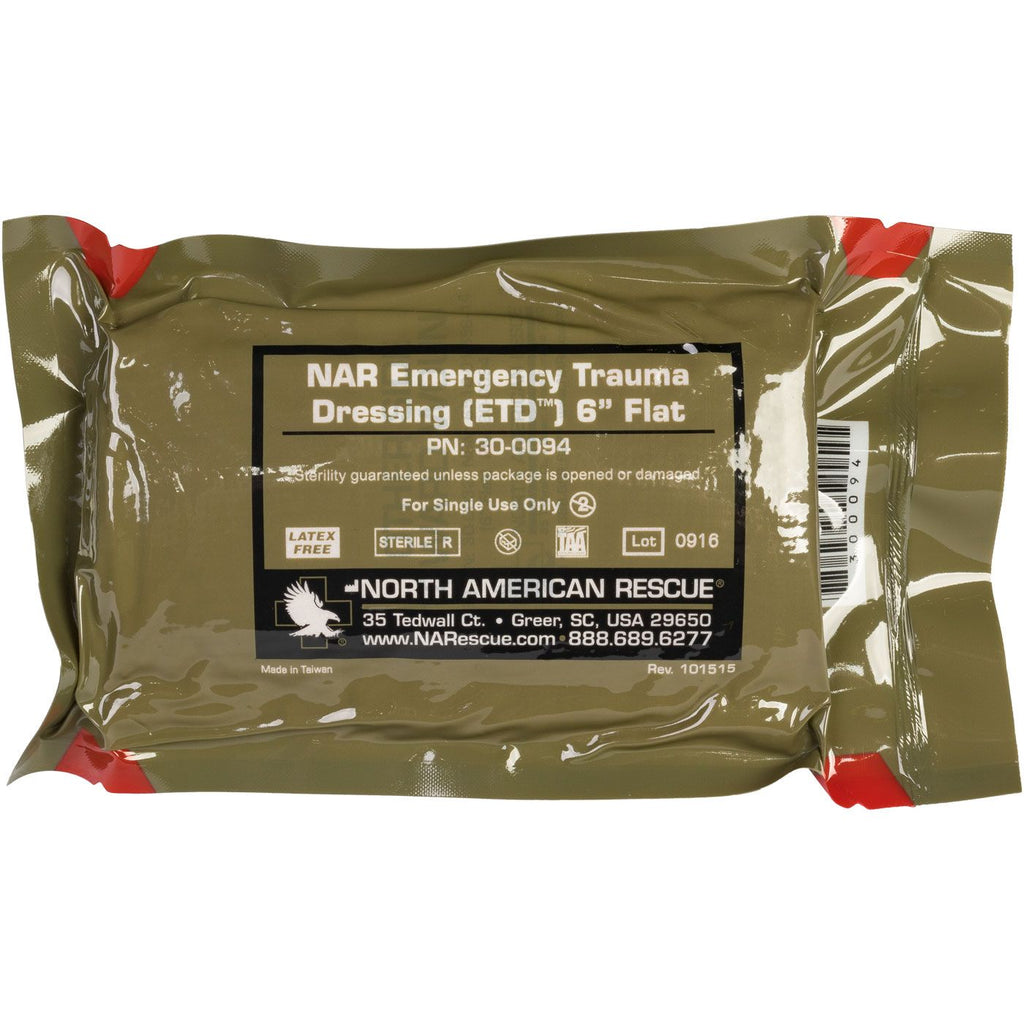 NAR 6" Flat Emergency Trauma Dressing (front)