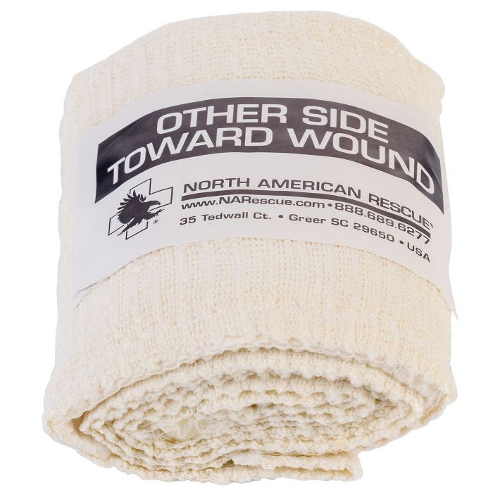 4in mini responder emergency trauma dressing rolled up